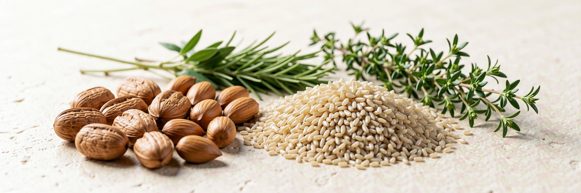 Celo-zrnaste namirnice na kamenu